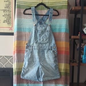 GAP Light Blue Denim Short Overalls